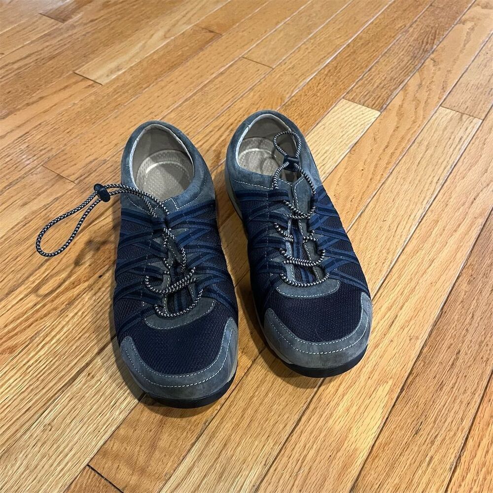 Dansko Women's Honor Blue Suede Athletic Oxford Shoes Size 9